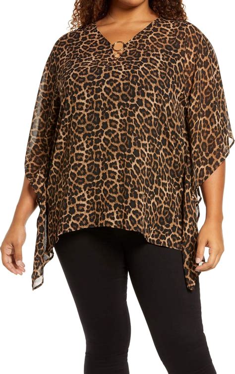 michael kors leopard print poncho top|Michael Michael Kors Mixed.